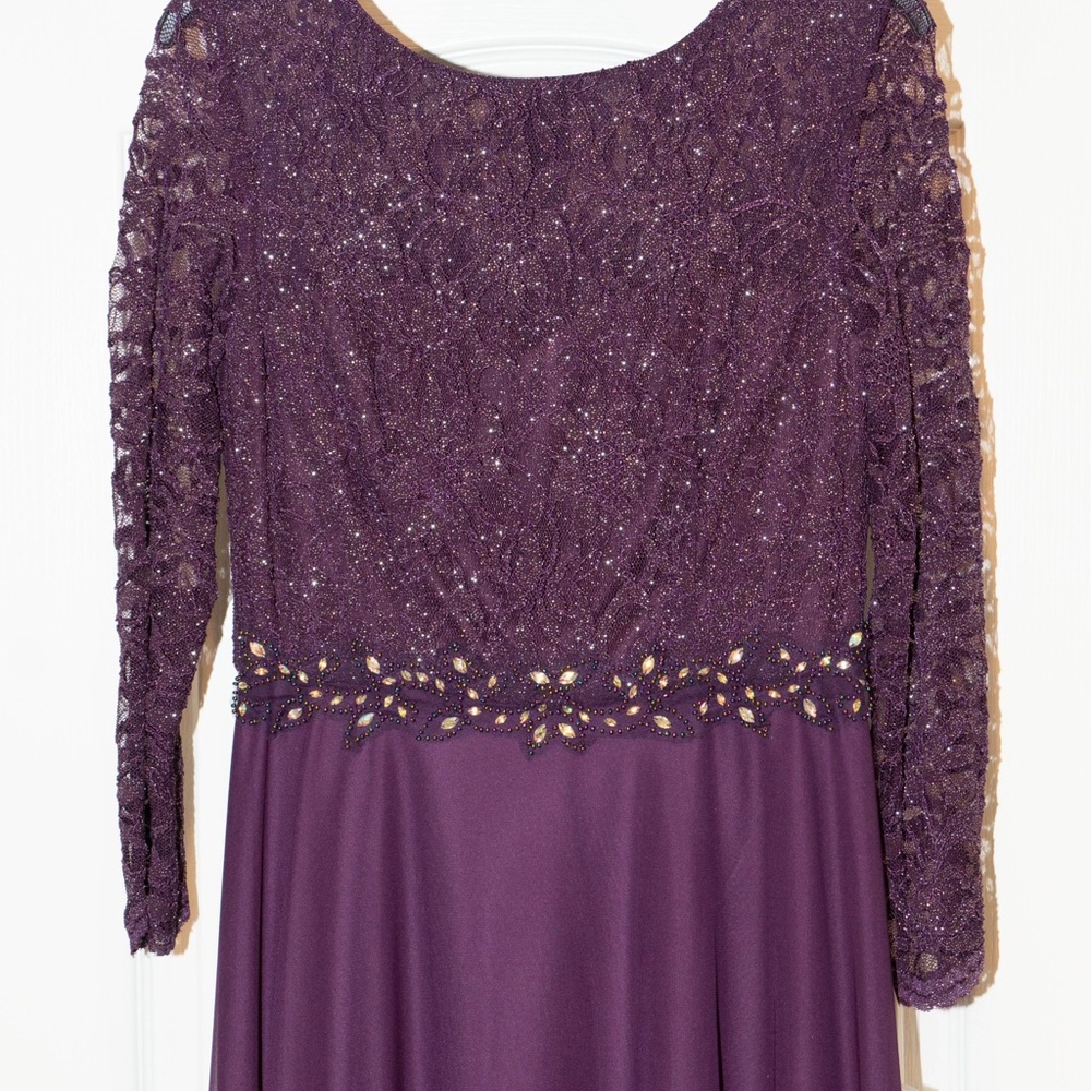 Cachet Lace Gown with Beaded Waist